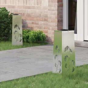 Lumină Solară LED Alei | 2 bucăți Oțel Inoxidabil