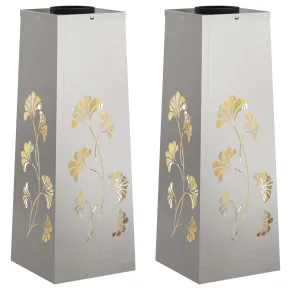 Lumină Solară LED Alei | 2 bucăți Oțel Inoxidabil 2