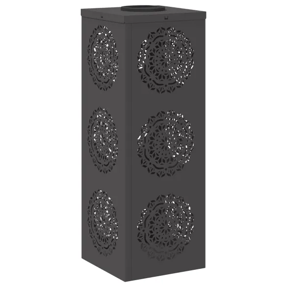 Lămpi LED Solare pentru Alei | 2 bucăți | Oțel Negru