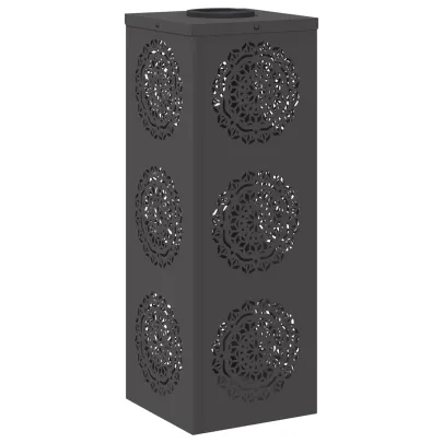 Lămpi LED Solare pentru Alei | 2 bucăți | Oțel Negru