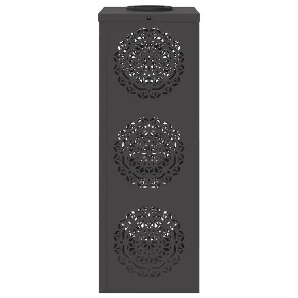 Lămpi LED Solare pentru Alei | 2 bucăți | Oțel Negru