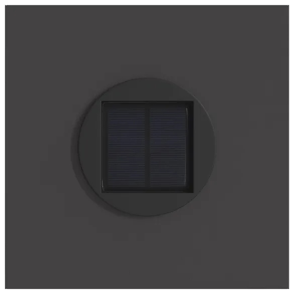 Lămpi LED Solare pentru Alei | 2 bucăți | Oțel Negru