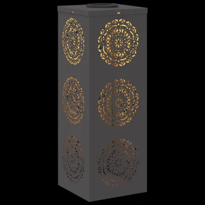 Lămpi LED Solare pentru Alei | 2 bucăți | Oțel Negru