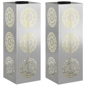 Lămpi LED Solare pentru Alei, 2 bucăți, Galvanizate 2