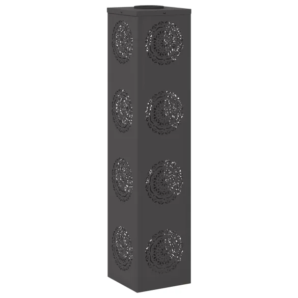 Lumină Solară LED Alei, 2 bucăți, Oțel Negru | Livrare Gratuită