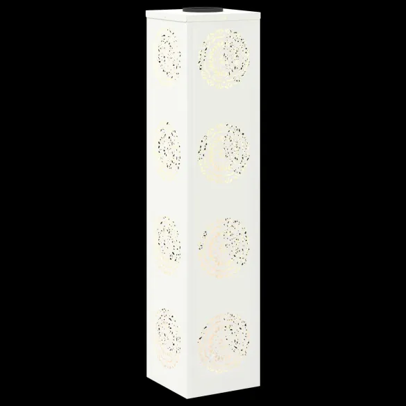 Lumină Solară LED pentru Alei | 2 bucăți | Oțel Alb