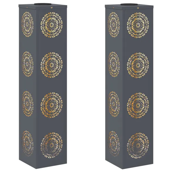 Lămpi LED Solare pentru Alei - 2 Bucăți, Antracit