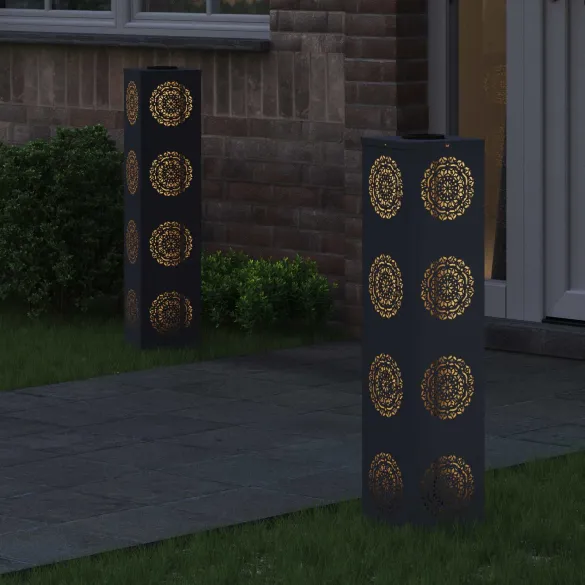 Lămpi LED Solare pentru Alei - 2 Bucăți, Antracit