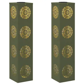 Lumină Solară LED pentru Alei - 2 bucăți, Verde Măsliniu 2