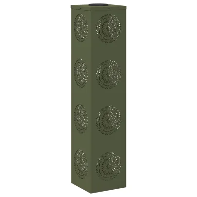 Lumină Solară LED pentru Alei - 2 bucăți, Verde Măsliniu