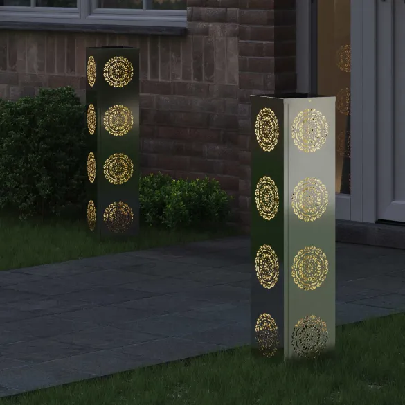 Lămpi LED Solare pentru Alei, 2 bucăți | Livrare Gratuită