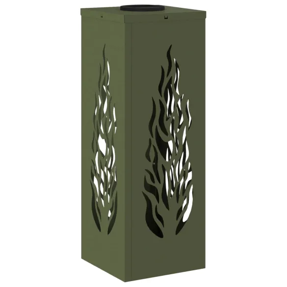 Lămpi LED Solare pentru Alei, Verde Măsliniu - 2 bucăți