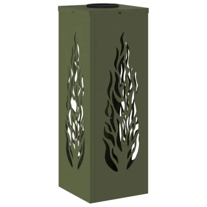 Lămpi LED Solare pentru Alei, Verde Măsliniu - 2 bucăți