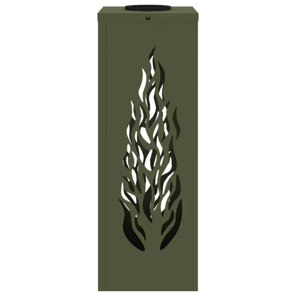 Lămpi LED Solare pentru Alei, Verde Măsliniu - 2 bucăți