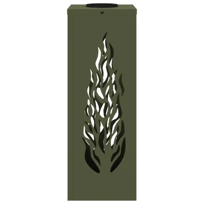 Lămpi LED Solare pentru Alei, Verde Măsliniu - 2 bucăți