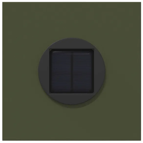 Lămpi LED Solare pentru Alei, Verde Măsliniu - 2 bucăți