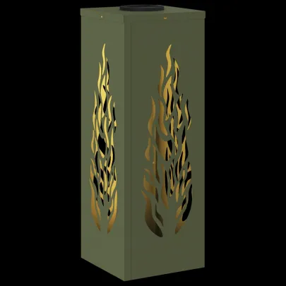 Lămpi LED Solare pentru Alei, Verde Măsliniu - 2 bucăți