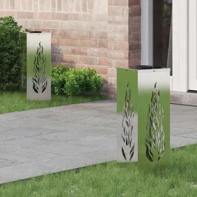 Lumină Solară LED Alei | 2 pcs | Oțel Inoxidabil