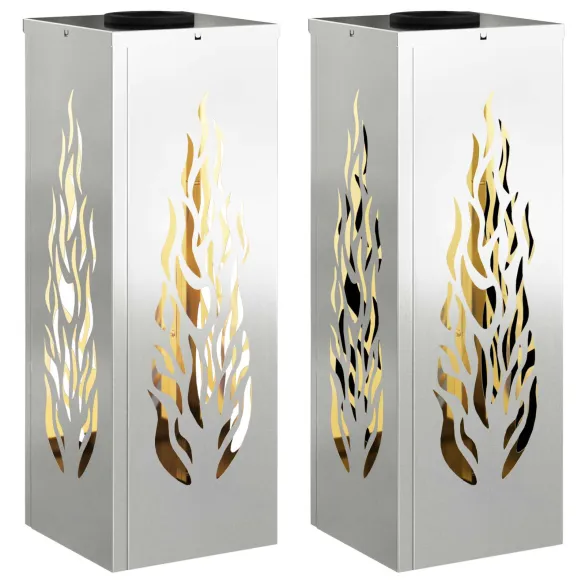 Lumină Solară LED Alei Galvanizat | 2 Bucăți | Livrare Gratuită