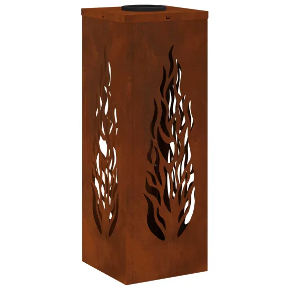 Lumină Solară LED Alei Oțel Corten | Iluminat Exterior