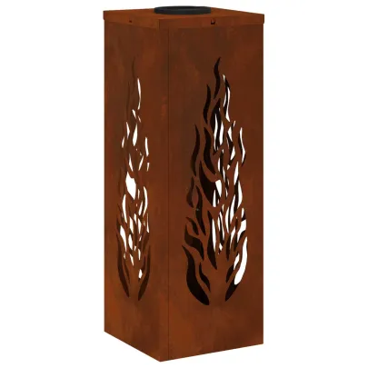 Lumină Solară LED Alei Oțel Corten | Iluminat Exterior