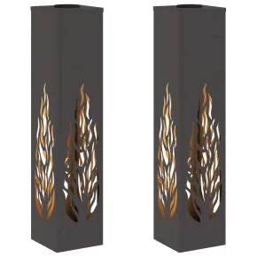 Lumină Solară LED Alei - 2 bucăți, Oțel Negru | Livrare Gratuită 2