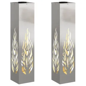 Lămpi LED Solare pentru Alei | 2 Bucăți | Oțel Inoxidabil 2