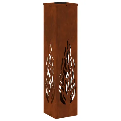 Lumină Solară LED Alei Oțel Corten | Iluminat Exterior