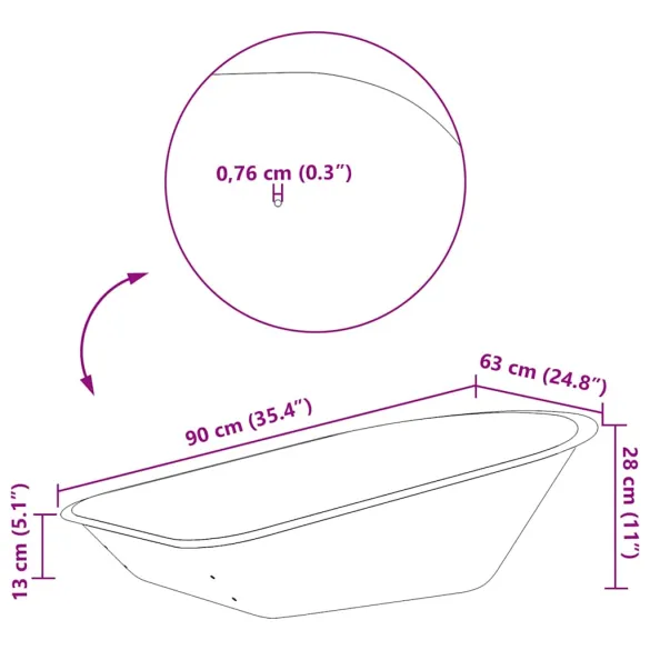 Tava Roabă Oțel 90x63x28 cm | Înlocuire Durabilă