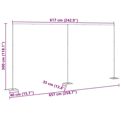 Arc de Nuntă Oțel 338x300 cm - Decor Exterior Elegant