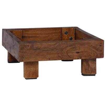 Set 3 Suporturi Plante Lemn Mahon | Decor Exterior