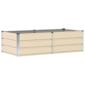 Jardinieră Creme Oțel 160x80x45 cm | Livrare Gratuită 2