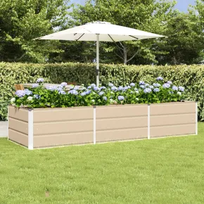 Jardinieră Creme Oțel 240x80x45 cm - Livrare Gratuită