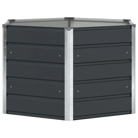 Jardinieră Antracit Oțel 129x129x75 cm - Livrare Gratuită