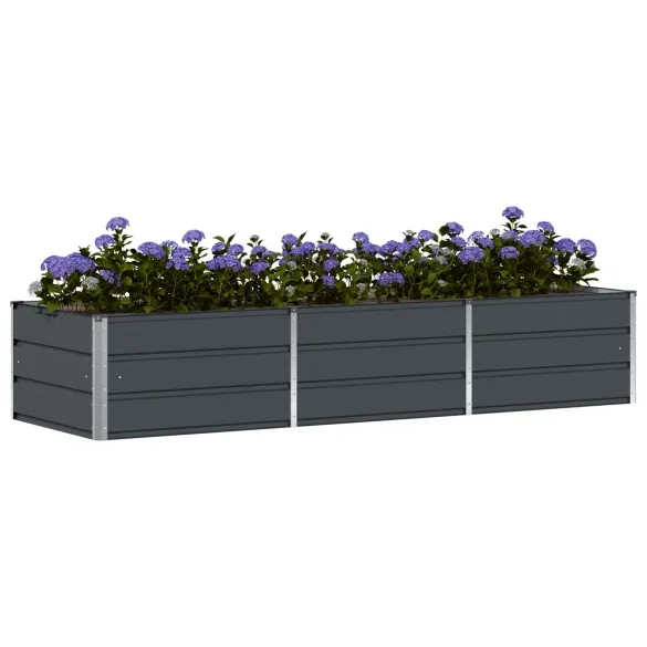 Jardinieră Antracit Oțel 240x80x45 cm - Livrare Gratuită