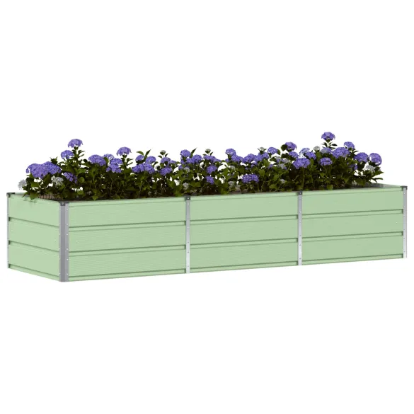 Jardinieră Verde Oțel 240x80x45 cm - Livrare Gratuită
