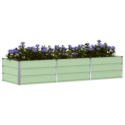 Jardinieră Verde Oțel 240x80x45 cm - Livrare Gratuită