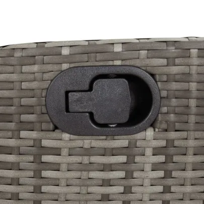 Bancă Rabatabilă Grădină cu Perne - Poliratan Gri