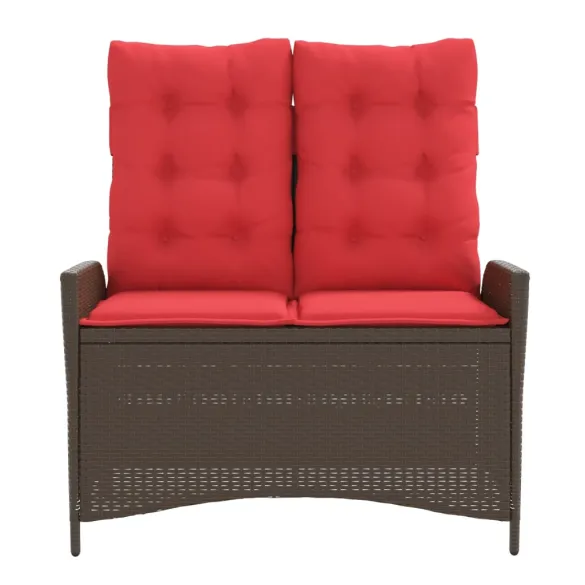 Bancă Rabatabilă Grădină cu Perne - Maro Poliratan