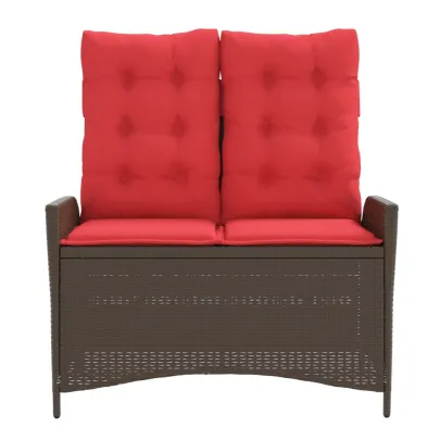 Bancă Rabatabilă Grădină cu Perne - Maro Poliratan