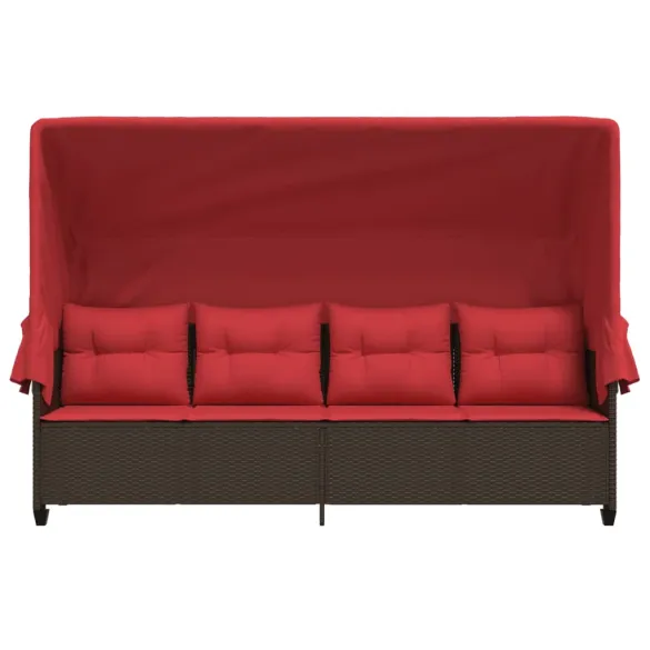 Șezlong cu Baldachin Poliratan - Comandă Online