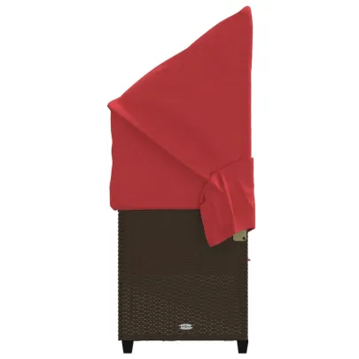 Șezlong cu Baldachin Poliratan - Comandă Online