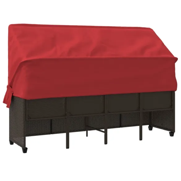 Șezlong cu Baldachin Poliratan - Comandă Online