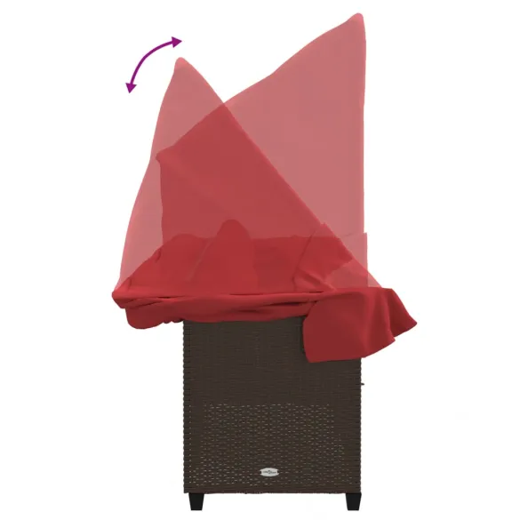 Șezlong cu Baldachin Poliratan - Comandă Online