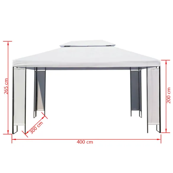 Baldachin Alb 3x4m - Cort de Grădină Rezistent