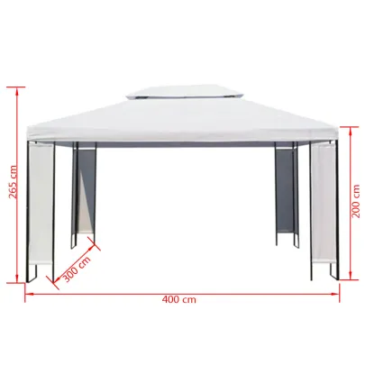 Baldachin Alb 3x4m - Cort de Grădină Rezistent
