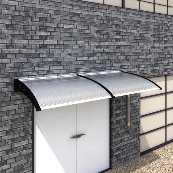 Cort și Foișor Argintiu Plastic | Livrare Gratuită