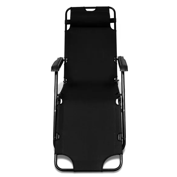 Fotoliu Grădină Negru Țesătură | Modern & Rezistent