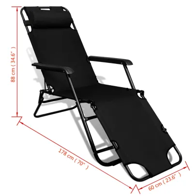 Fotoliu Grădină Negru Țesătură | Modern & Rezistent