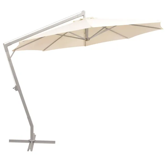 Umbrelă de Grădină Bej Poliester cu Ventilator | Comandă Online